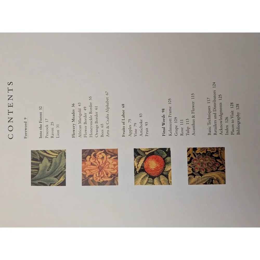 Beth Russell William Morris Needlepoint 22 Projects Arts & Crafts Hardcover Book - Picture 7 of 9